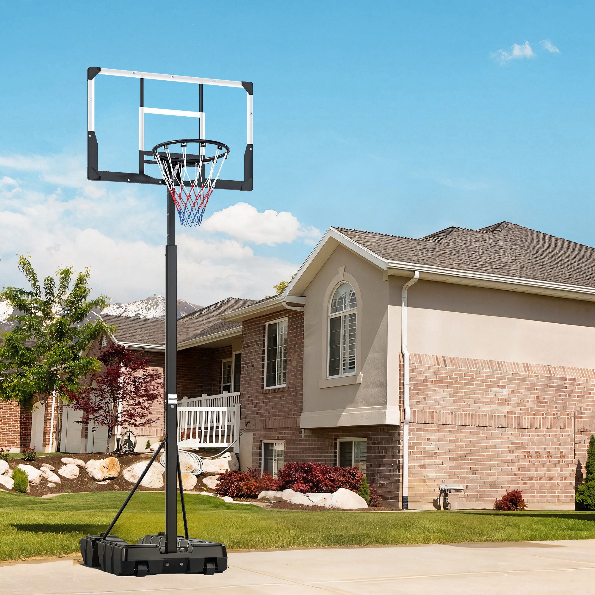 Tabela de Basquetebol SPORTNOW PC, Aço Preto 120x70x375 cm - 2