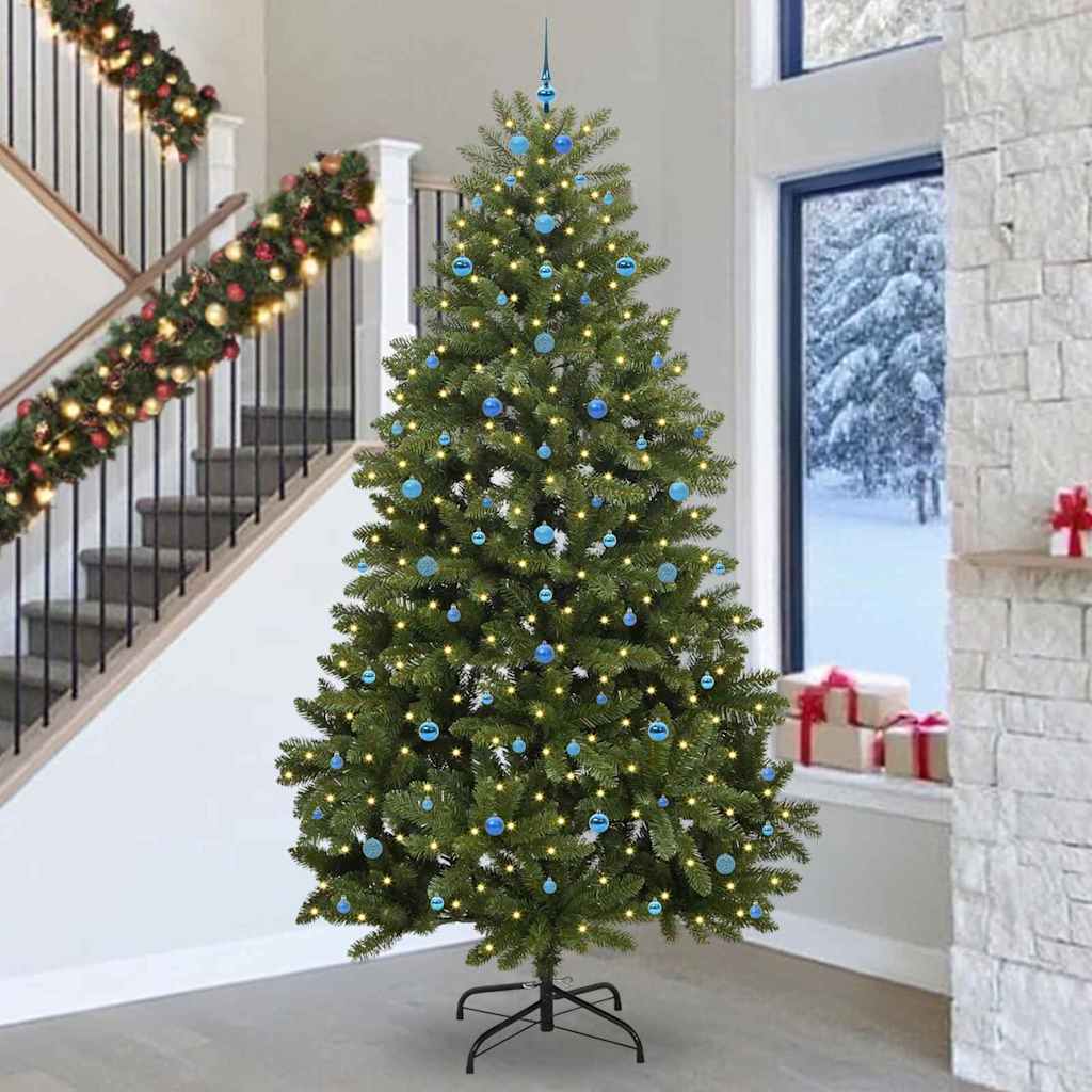 Sapin de Noël artificiel avec 300 LED Vert 300 cm PVC et métal | Leroy ...