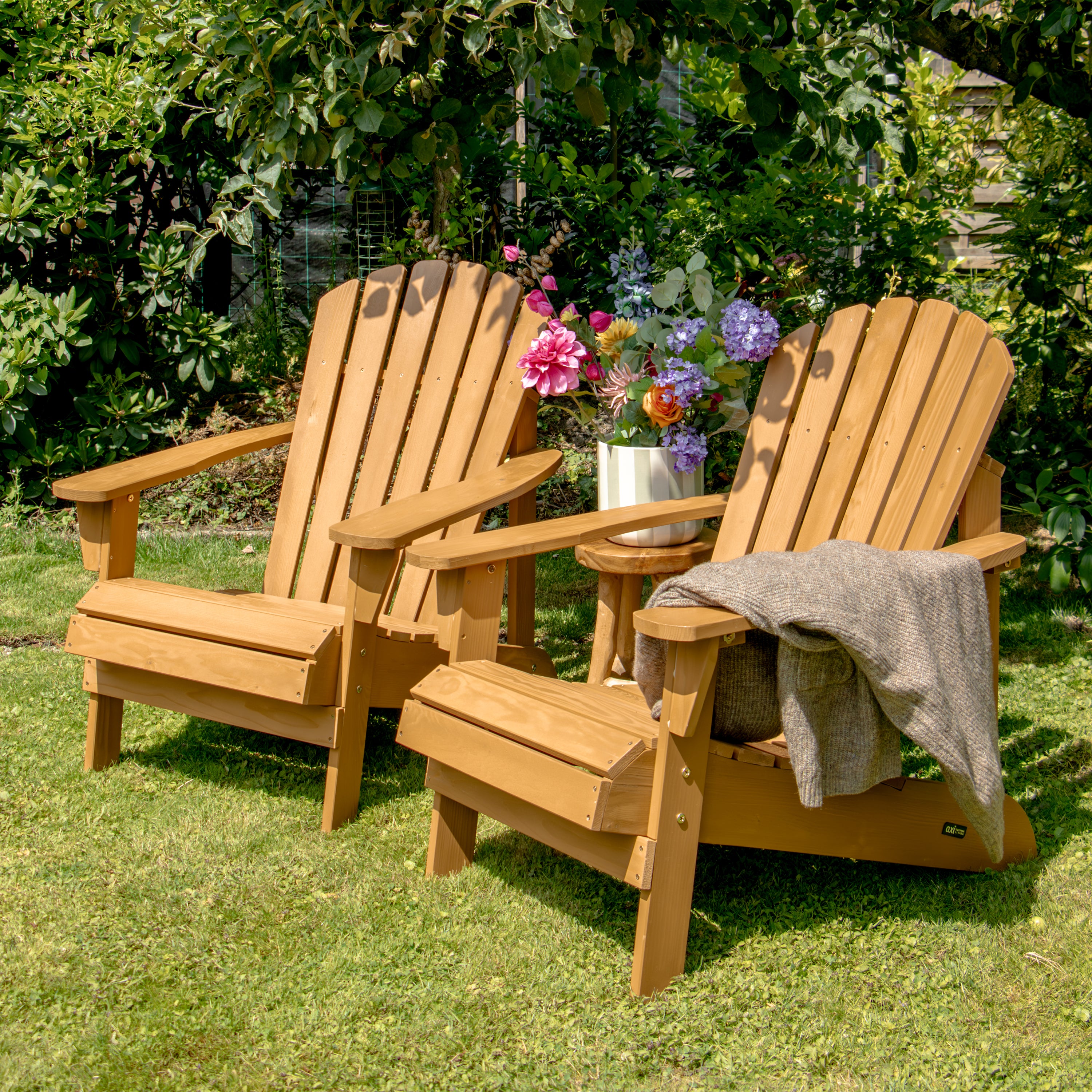 AXI Carmen Chaise Adirondack, Transat Bois, Beige Or | Chaise de Jardin 1 personne /Fauteuil Exterieur/Chaise Exterieur | Fauteuil Exterieur à dossier - 6