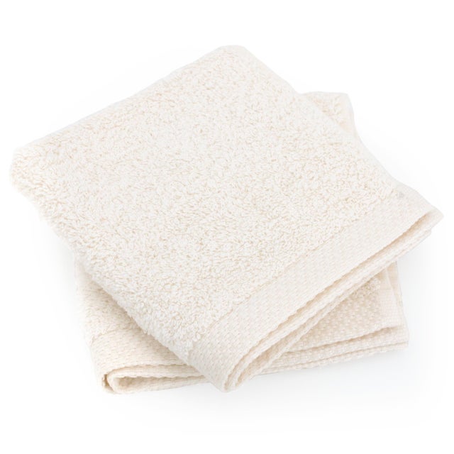 Lot de 2 serviettes invité 30x30 cm PURE Ivoire 550 g/m2