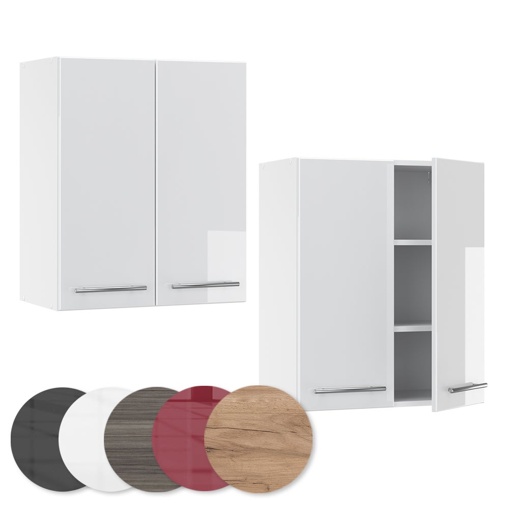 Vicco Elément haut de cuisine Fame-Line, Blanc Haute brillance, 60cm - 5