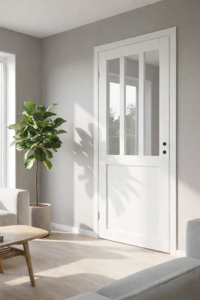 Bloc Porte Atelier Blanc H204 X L73 Cm Côte Tableau P.droit Gd Menuiseries