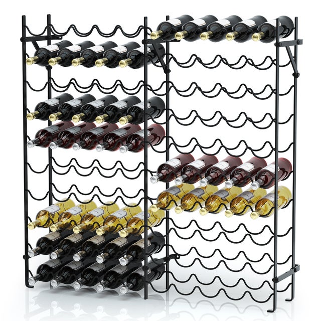 Porte-bouteilles Métal Zingué 10 Cases – Rare Casier à Bouteilles Vintage Occasion