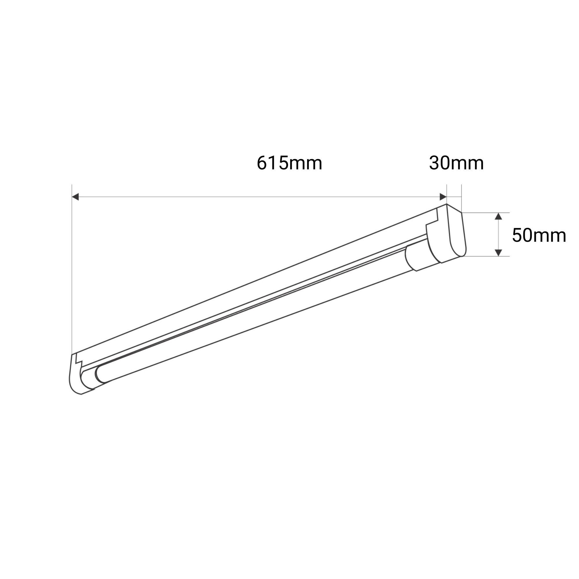 Kit reglette + tubo LED T8 - 9W - 60cm - Bianco Neutro - 8