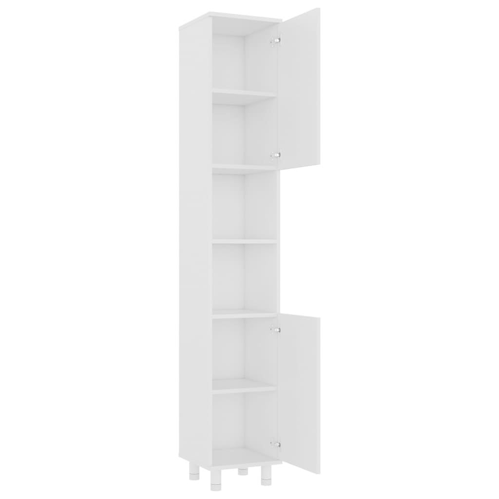 Maison Exclusive - Mobile da Bagno Bianco 30x30x179 cm in Legno Multistrato - 4