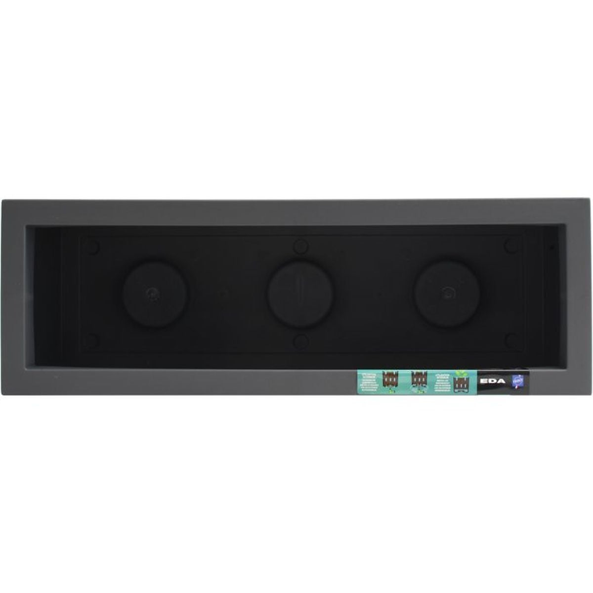 Balconniere rectangulaire EDA Volcania Up 25 L effet pierre anthracite 59 x 19 5 x 22 8 cm - 4