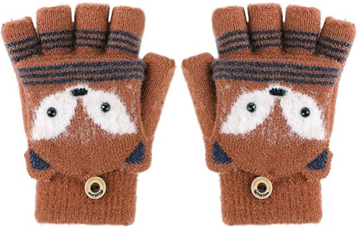 2 Paia Di Guanti Invernali Per Bambini In Pile E Maglia – Morbidi, Caldi E Perfetti Per Il Freddo (Rosa E Grigio)