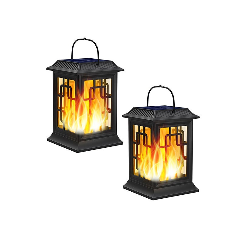 Zewnętrzne lampy solarne, 2 sztuki, przenośne światła, oświetlenie krajobrazu, lampki nocne ogrodowe, wiszące lampy na dziedziniec, światła LED