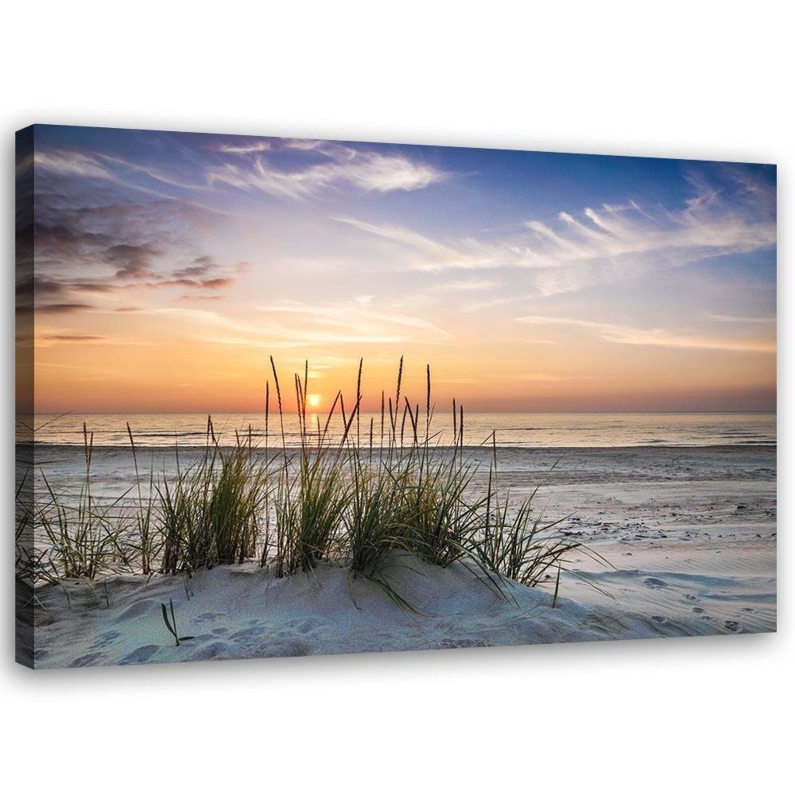 Obraz na płótnie, Zachodzące słońce na plaży 90x60