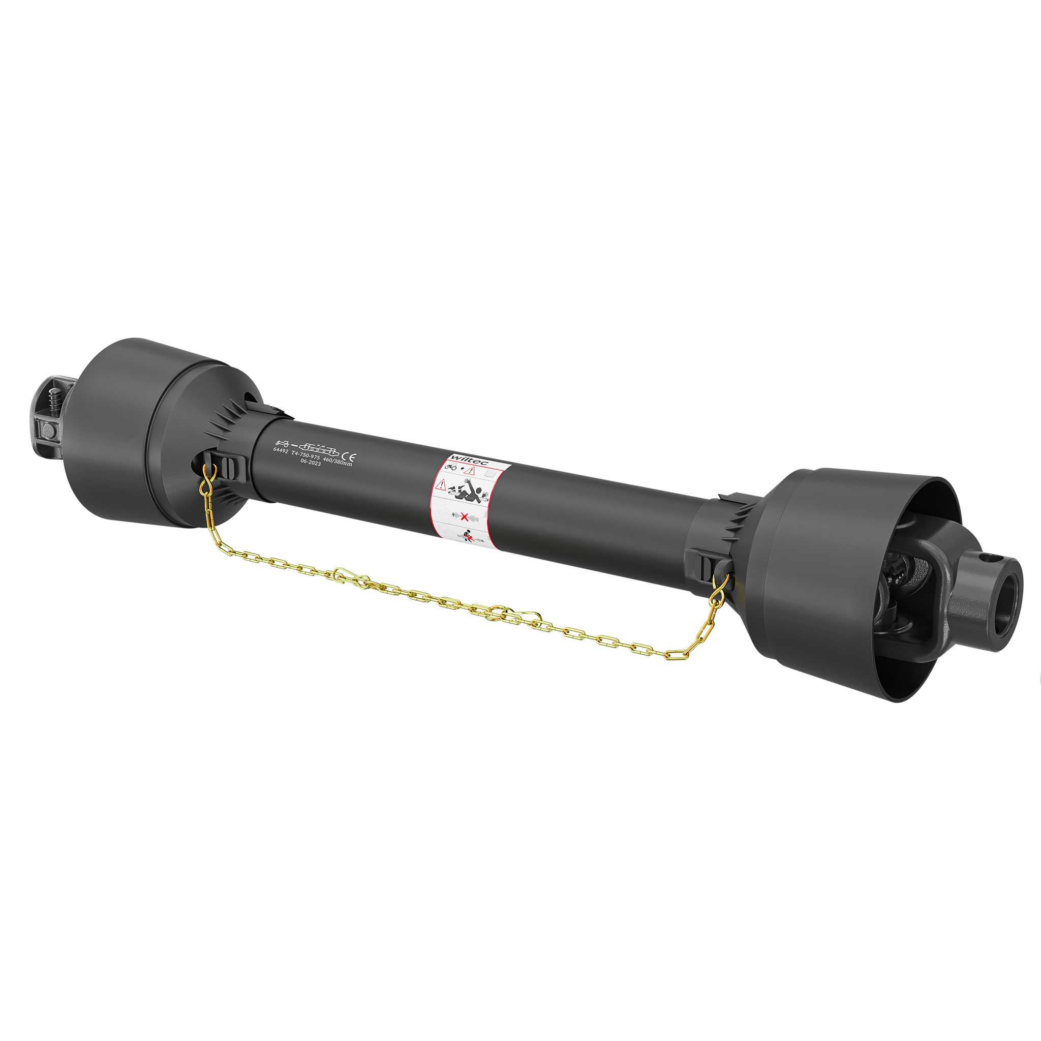 Arbre Transmission T4 cardan - longueur 750 mm / 1 3/8