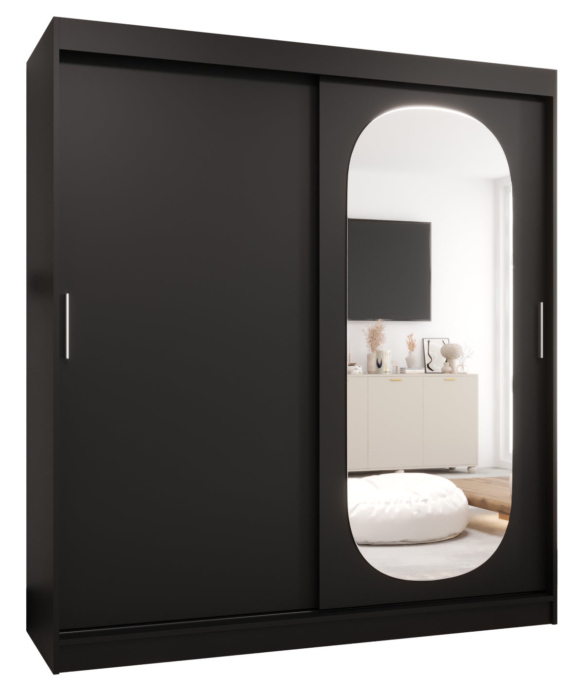 Szafa przesuwna garderoba ROYAL 180 x 62 x 200 cm Czarny
