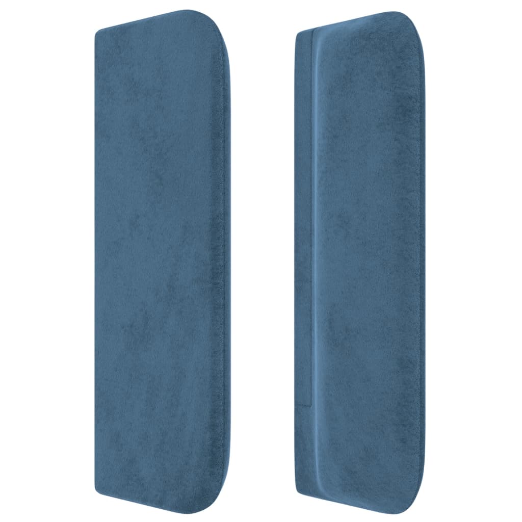 Maison Exclusive - Tête de lit avec oreilles Bleu foncé 147x16x78/88 cm Velours - 4