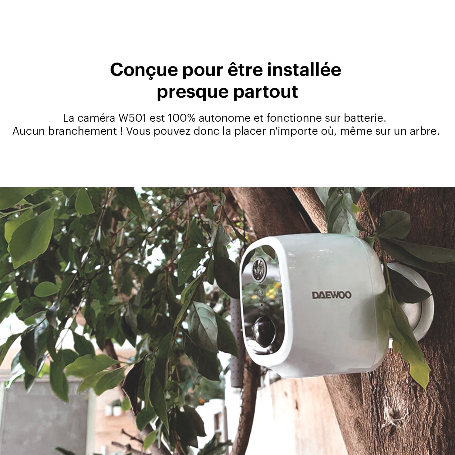 Daewoo Caméra Intérieure/extérieure Batterie W501 Full Hd | Vision ...