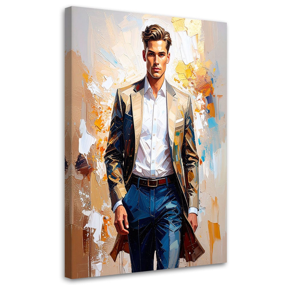 Obraz do salonu sypialni mężczyzna na pokazie mody 40x60