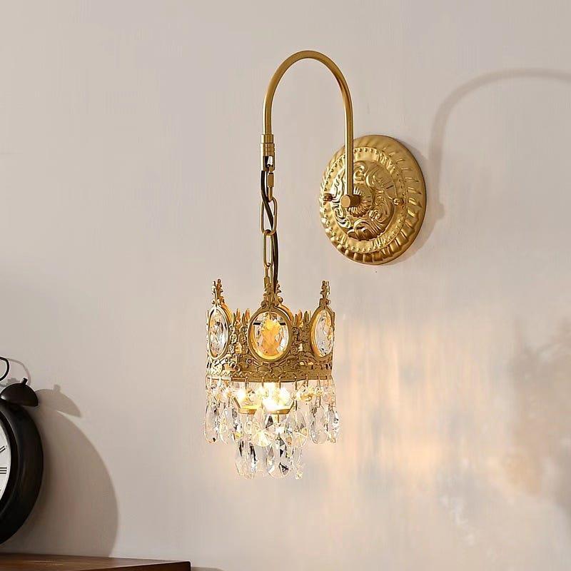 Szklany kinkiet ścienny - Kinkiet ścienny w stylu boho vintage, oświetlenie dekoracyjne do wnętrz, do salonu, pokoju (trzy kolory)