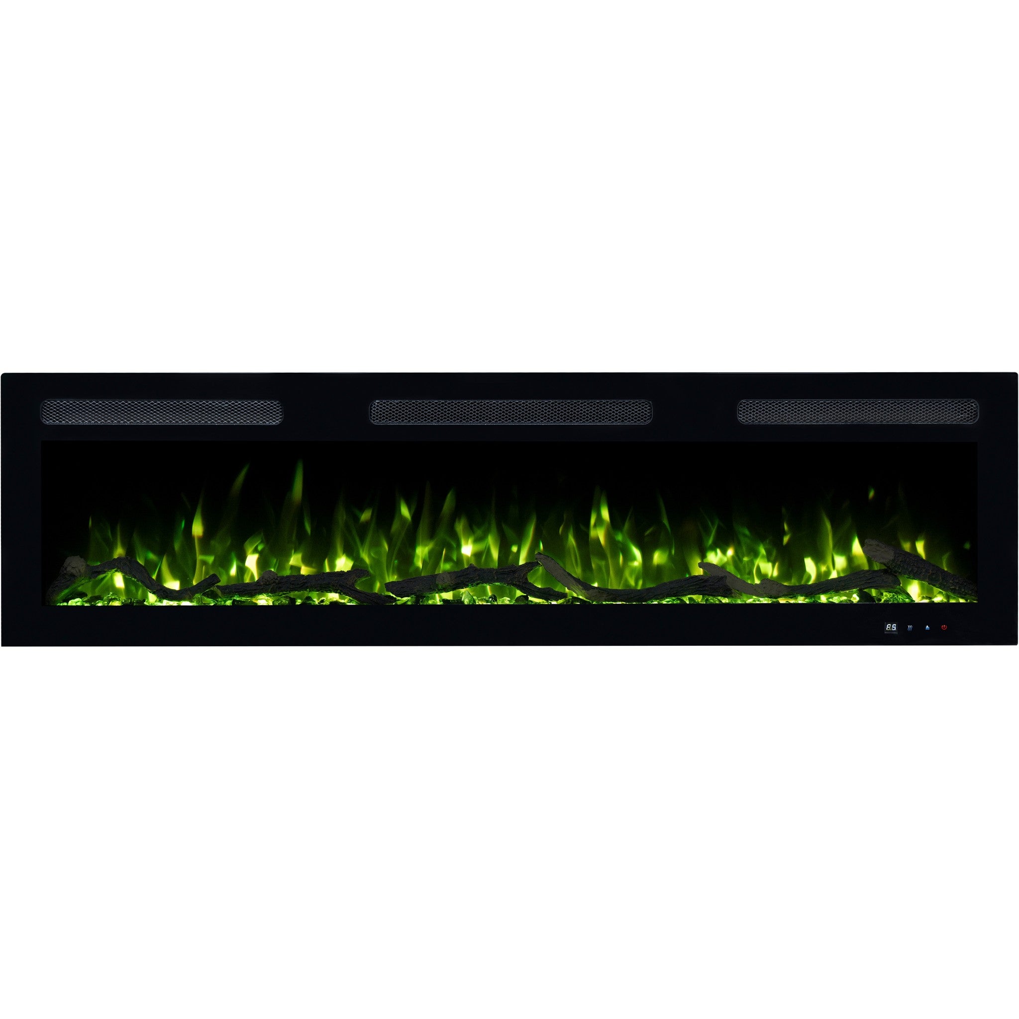 Cheminée électrique Emotion Flame Monarch 183 - feu premium - murale et encastrable - 183x13x35 cm - cheminée LED décorative avec chauffage 900/1800 W - 9