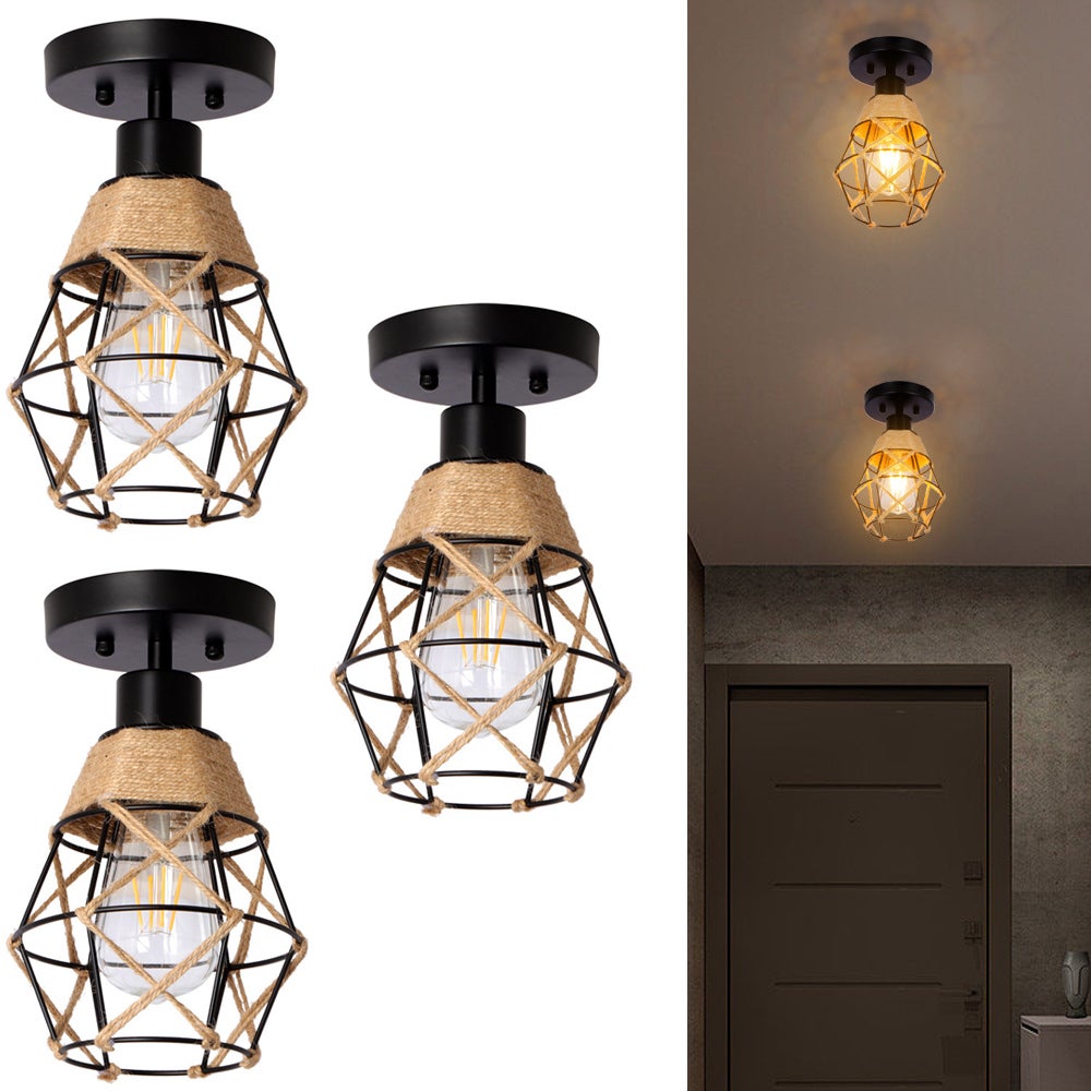 Plafonnier Suspension Lampe Spot Réglable Luminaire de Cuisine Bois Couloir
