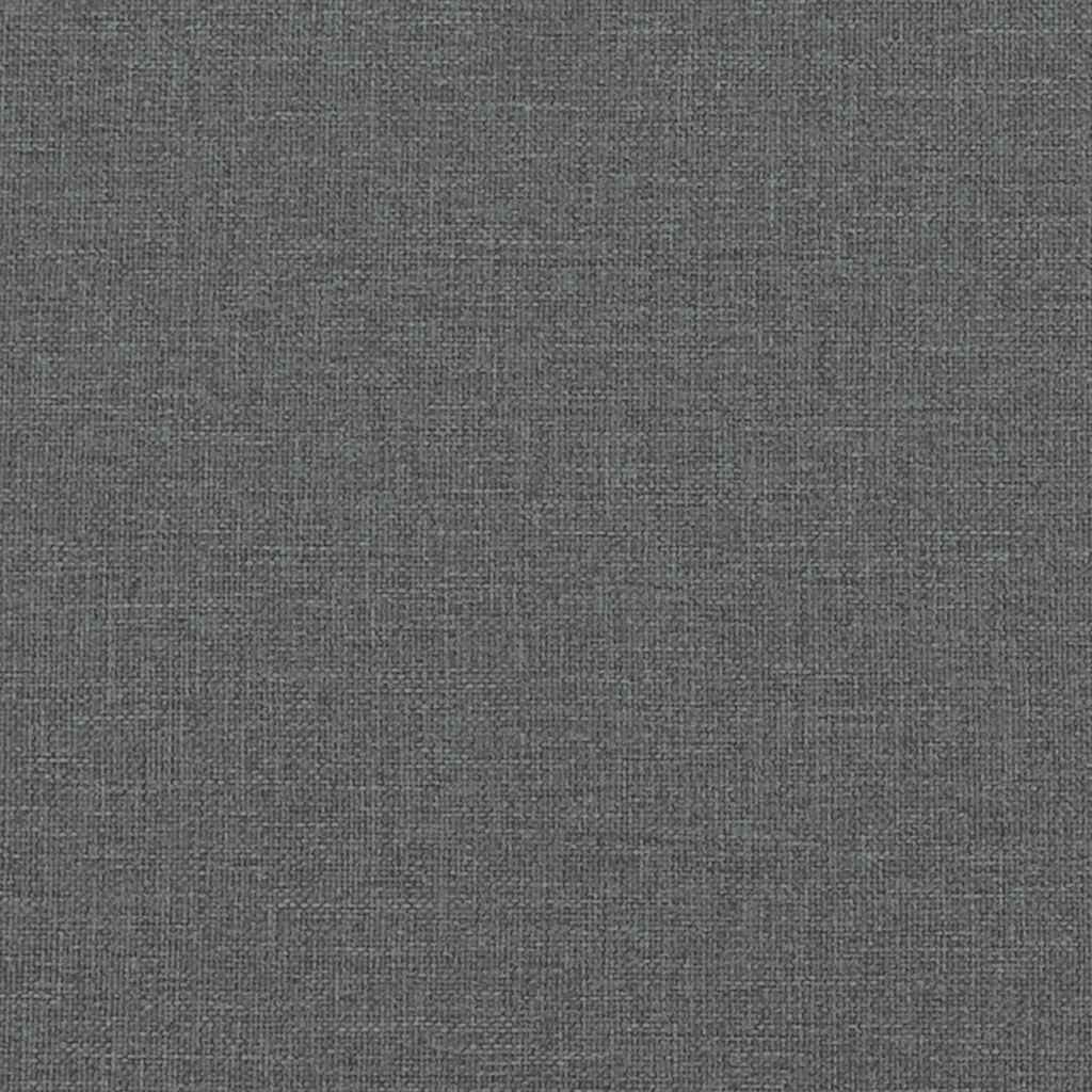Cadre de lit sans matelas gris foncé 200 x 200 cm tissu - 8