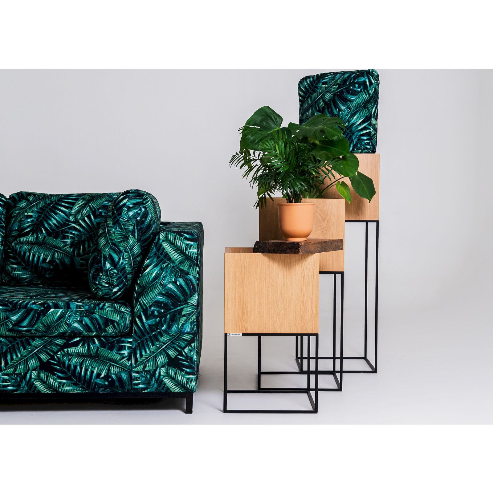 Vase Palmus 35 x 35 x 60 cm 35 x 35 x 60 cm Chêne - 2