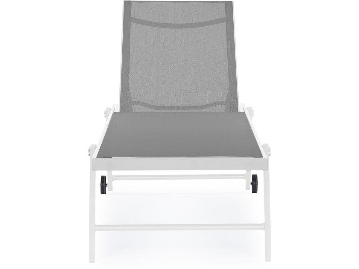 Conjunto de 2 espreguiçadeiras em alumínio têxtil 