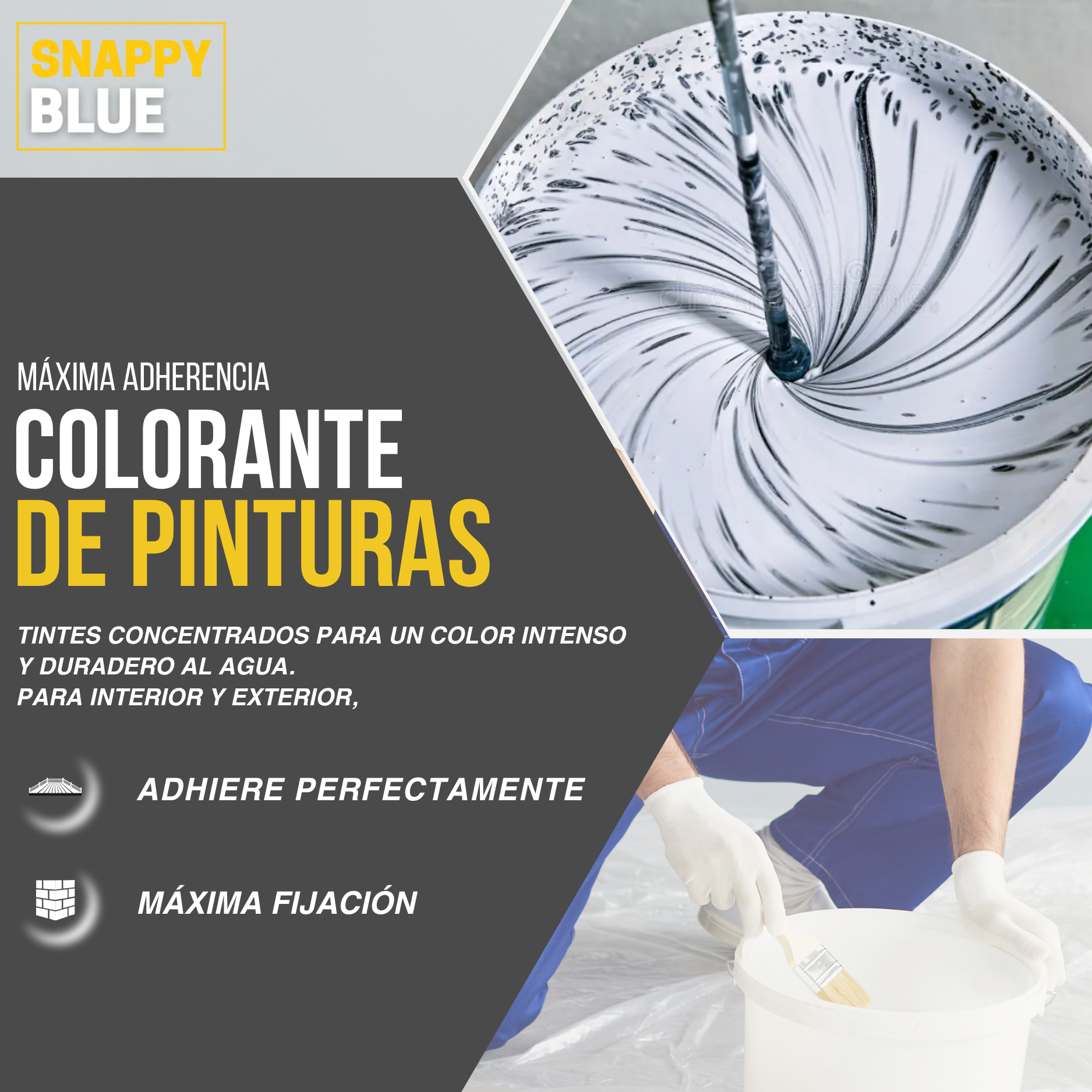 Colorant concentré à l'eau TINTAMAR Marron 250 g pour peintures ...