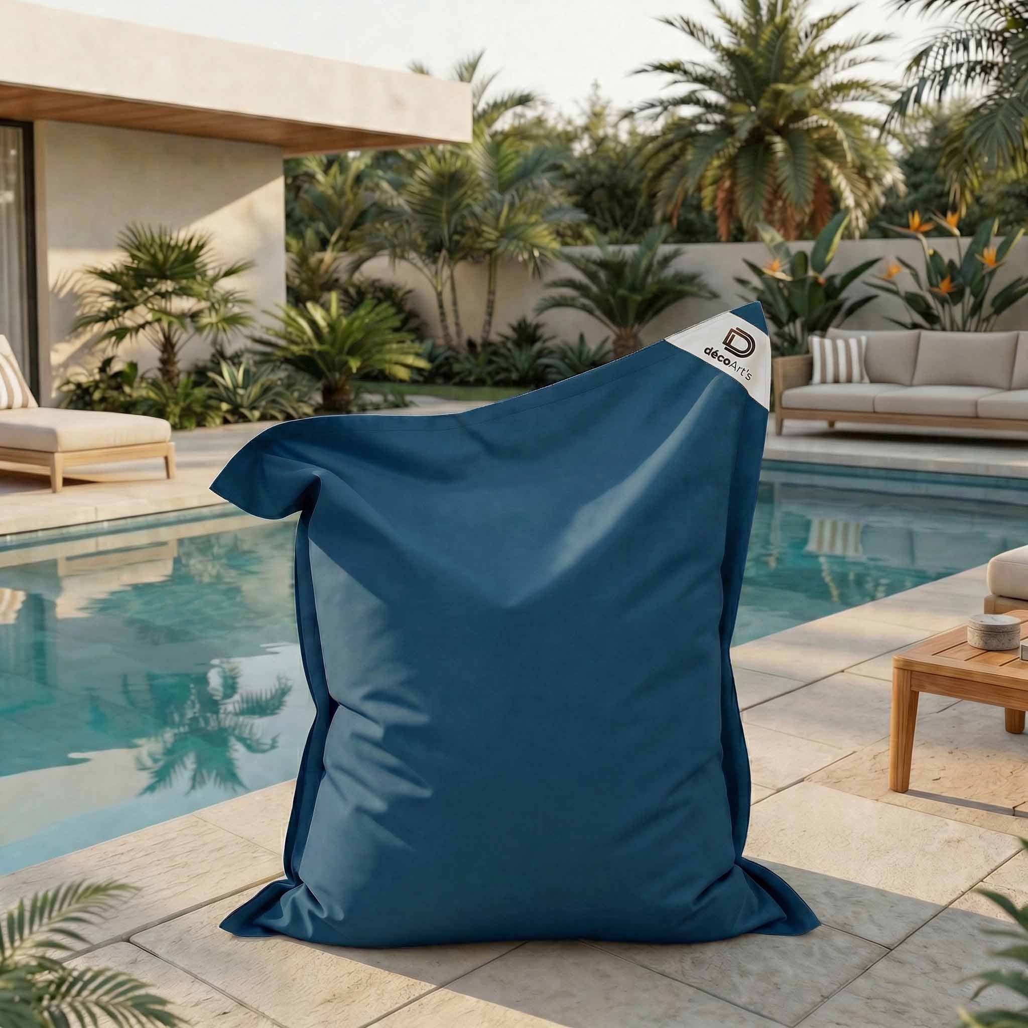 Custodia Pouf Gigante XXL 180x140cm Interno ed Esterno - Blu petrolio - 7
