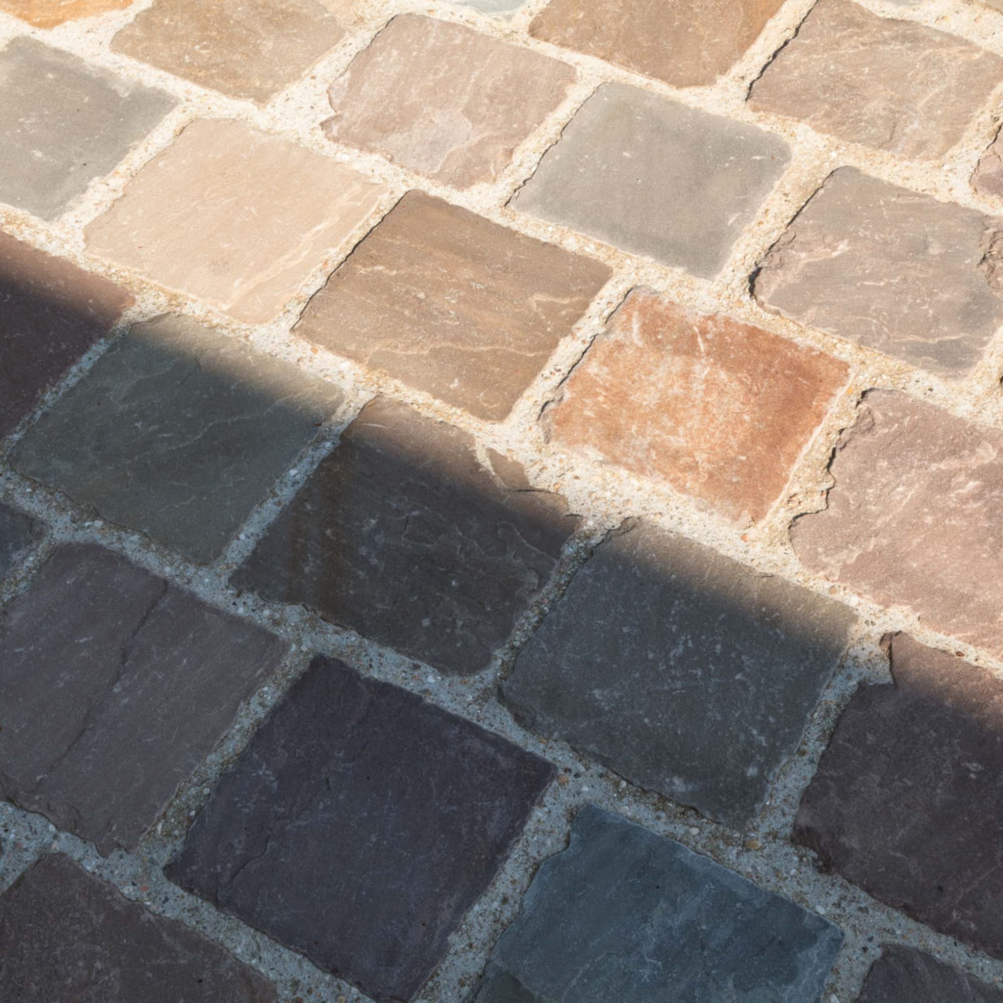 Pavé Grès Kandla Multicolore 14x14x2-2,5 cm (vendu au m² - 42 pavés/m²) - RO'MA NATURE - 4