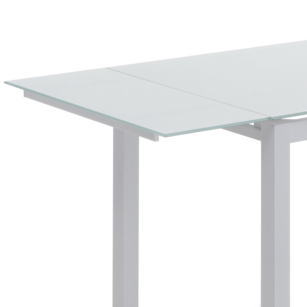 Table de cuisine avec dessus en verre extensible 110-170x76cm Cleve - 4