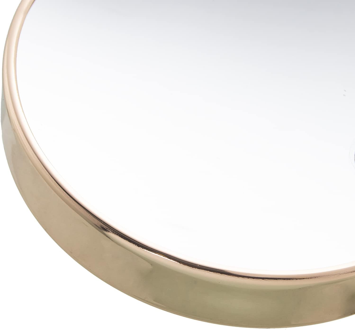 Miroir Grossissant 30X Avec Ventouses - 15 Cm, Doré - Pour Maquillage, Soins Visage, Voyage