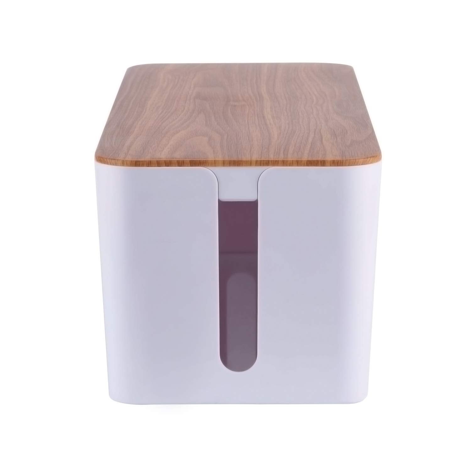 Electraline 300173 Boîte de Rangement pour câbles + Bloc Multiprise 6 Prises 16A, 1,5 MT, Blanc/Marron - 3