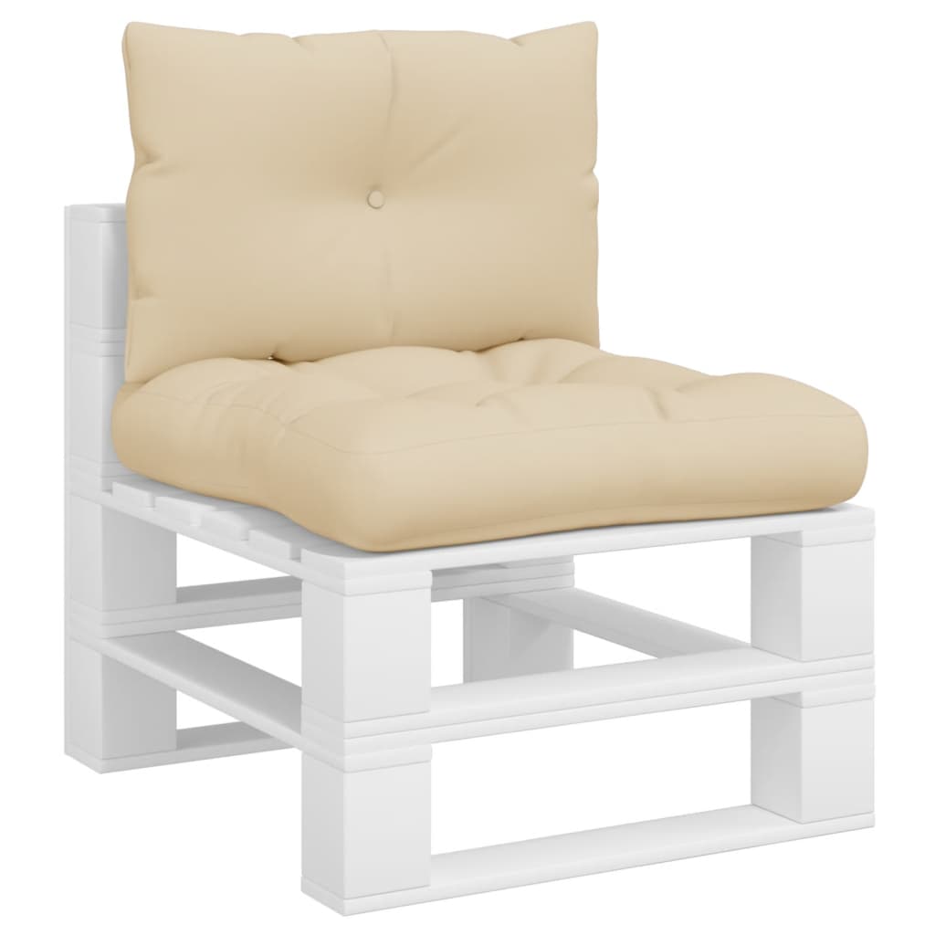 Pack 2 uds Cojín exterior | Cojines para palets tela beige CFW167823 - 3