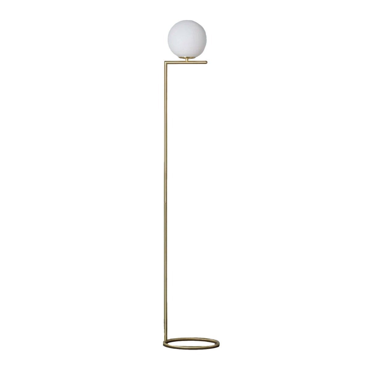 Lampa podłogowa stojąca Home złoto-biała 1xE27x20W wym: 165 x 20 x 29 cm metal Abruzzo