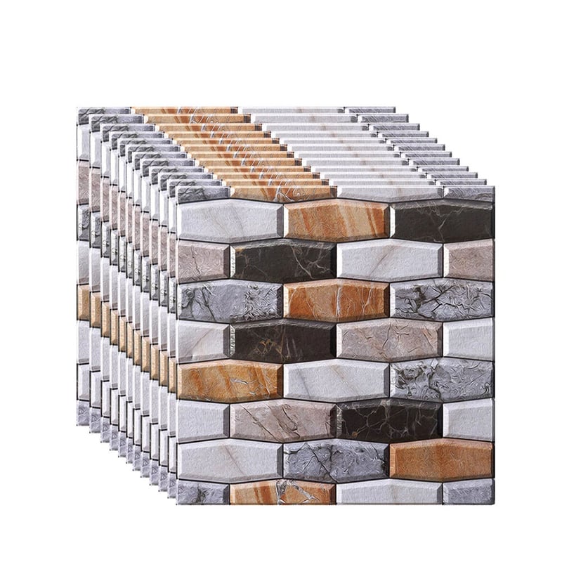 10 samoprzylepnych płytek 3D, płytki na ścianę, samoprzylepne płytki ścienne, odpowiednie do dekoracji kuchni i szafek, 30 x 30 cm