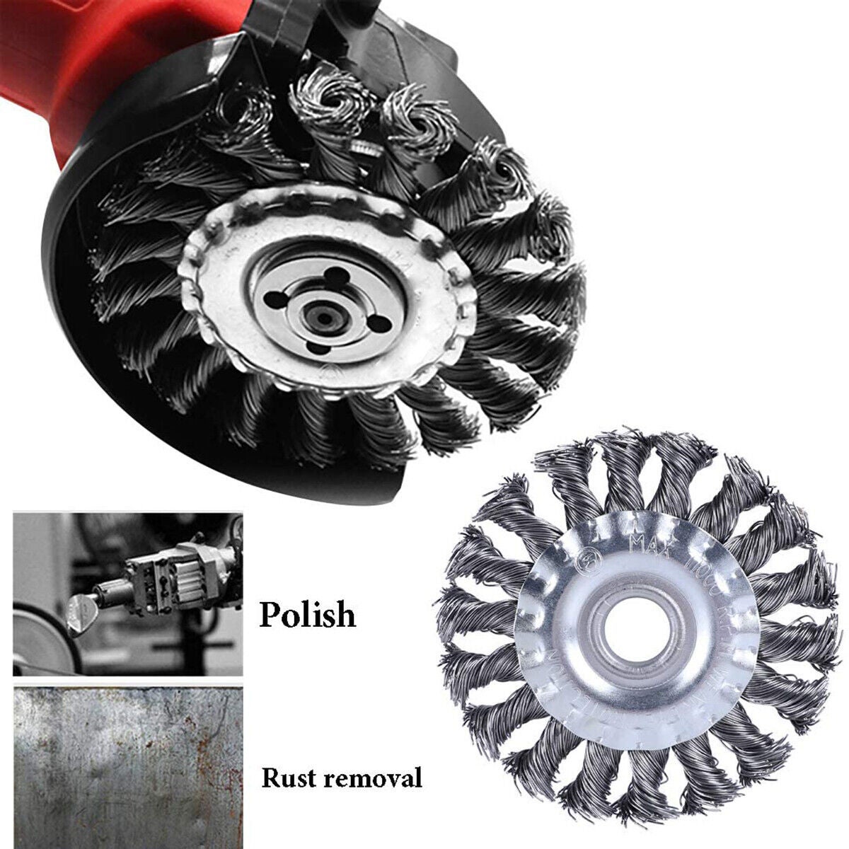 Spazzola Metallica Smerigliatrice, Spazzola Acciaio Per Trapano - Foto 3