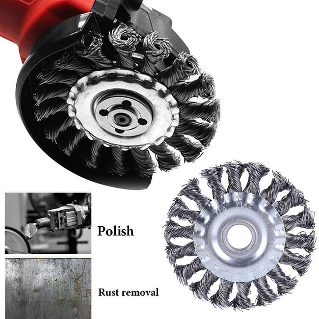 Spazzola Metallica Smerigliatrice, Spazzola Acciaio Per Trapano - Foto 3