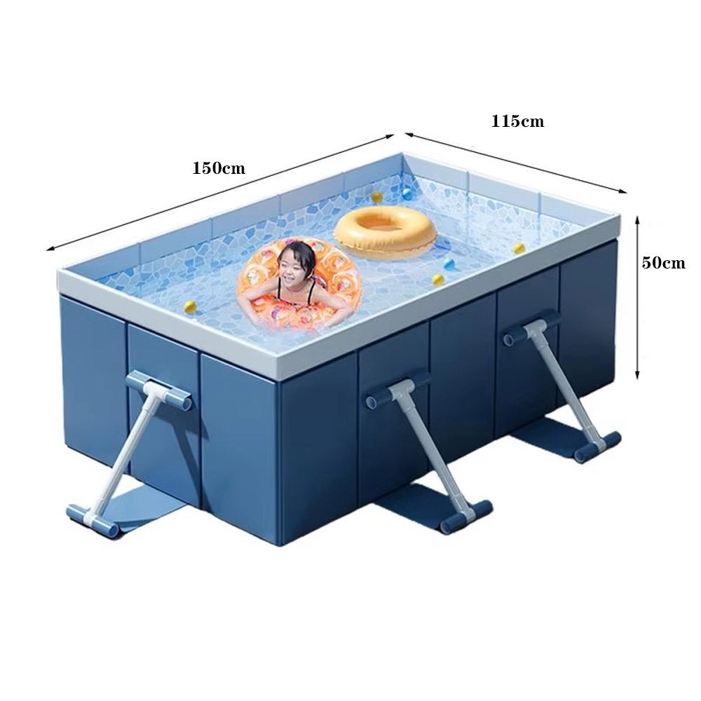 Piscine gonflable pliable à coque rigide, jouet aquatique portable pour l'été, convient aux enfants et aux adultes, 150 x 115 x 50 cm - 2