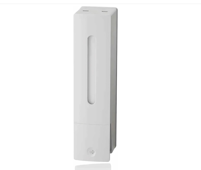 Dozownik mydła ścienny, dozownik żelu pod prysznic i szamponu, nowoczesny design, do hotelu i domu, bez wiercenia, biały 400 ml - z okienkiem