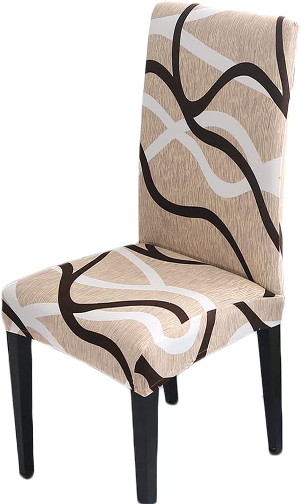 Zestaw 4/6 pokrowców na krzesła, nowoczesne, elastyczne pokrowce na krzesła do jadalni, kuchni, wesel, imprez, zmywalne, ochraniacze na krzesła (6 szt