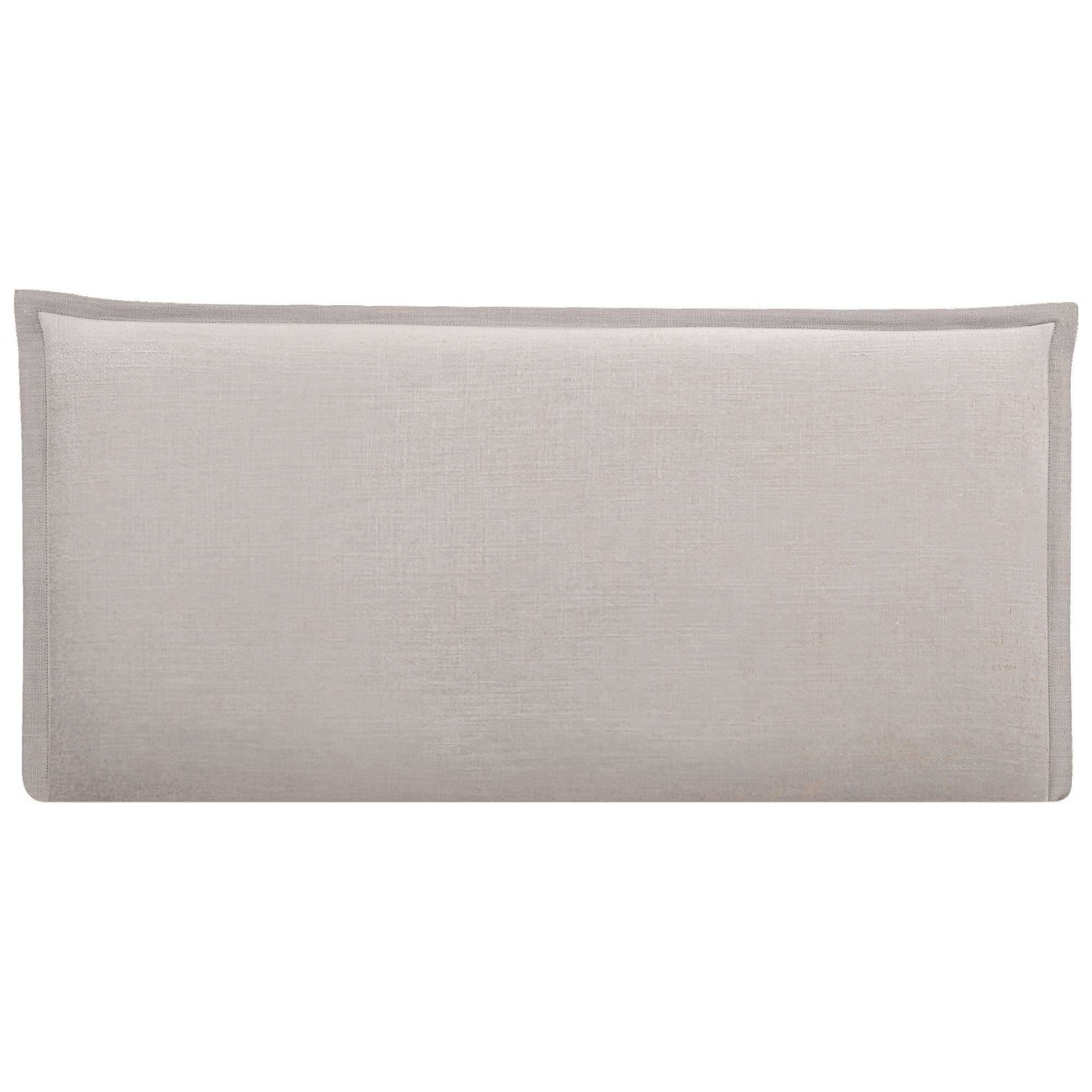 DHOME Cabecero de Lino Natural Liso con Ribete Cabezal Tapizado Cama Dormitorio Moderno Top Trending (Beige, 90cm) - 5