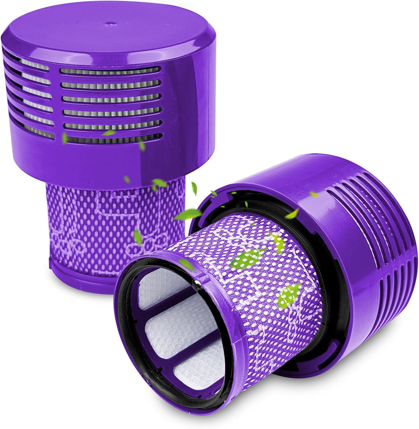 Zestaw 2 filtrów kompatybilnych z Dyson V10, akcesoria do odkurzaczy cyklonowych, części zamienne do filtrów zmywalnych.