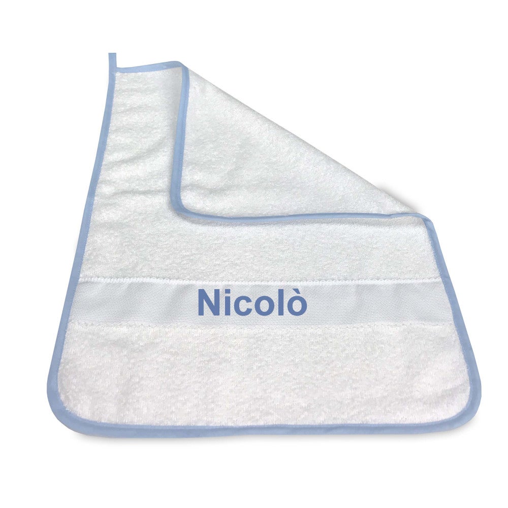 KIDDI-MEDIA Asciugamano Con Cappuccio Personalizzato Per Neonato – Ricamo Nome E Data Di Nascita – 76x76 Cm – 100% Cotone Morbido – Turchese Con Orsetto - 2