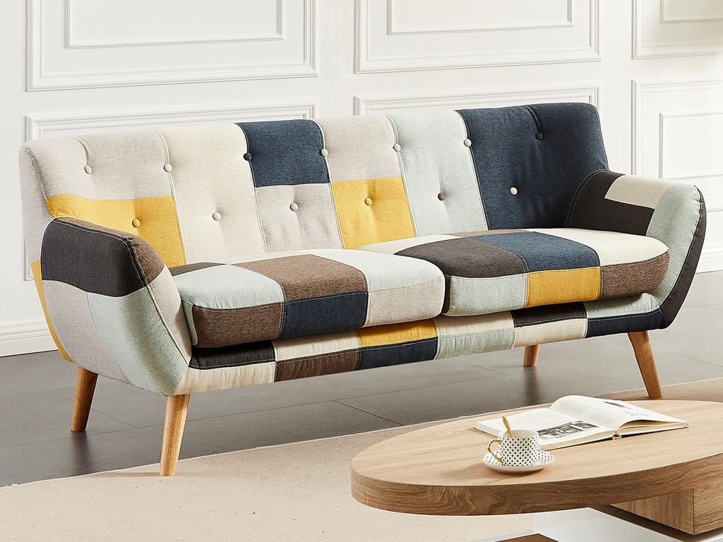 Kanapa 3-osobowa z tkaniny patchwork SERTI II