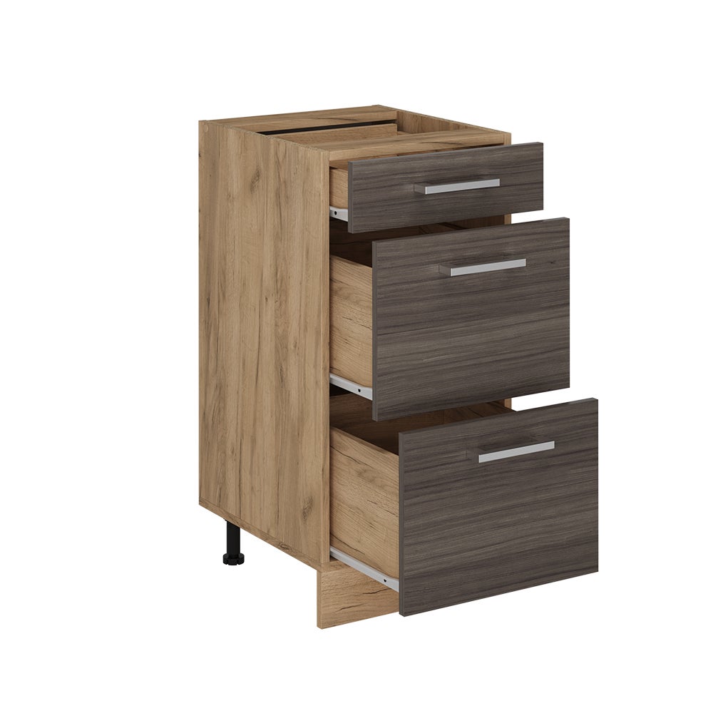 Vicco Meuble cuisine R-Line, Gris noble, 40cm avec tiroirs, sans PT - 4