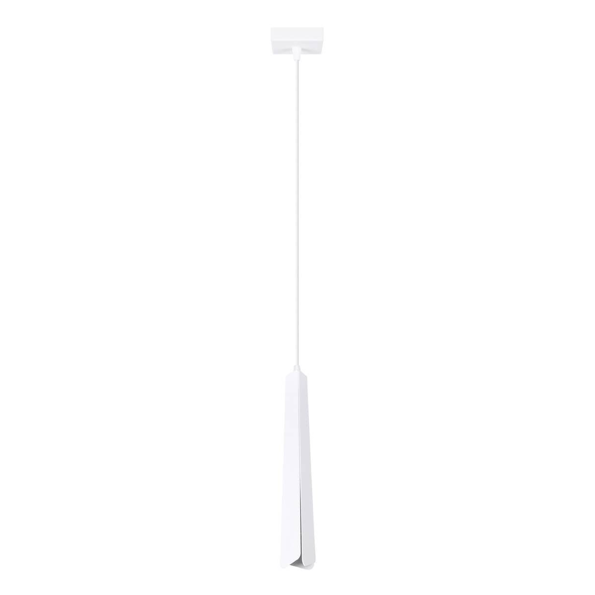Lampa wisząca Prysm biała 1xG9x8W tuba wym: 120 x 8 x 8 cm metal Sollux Lighting
