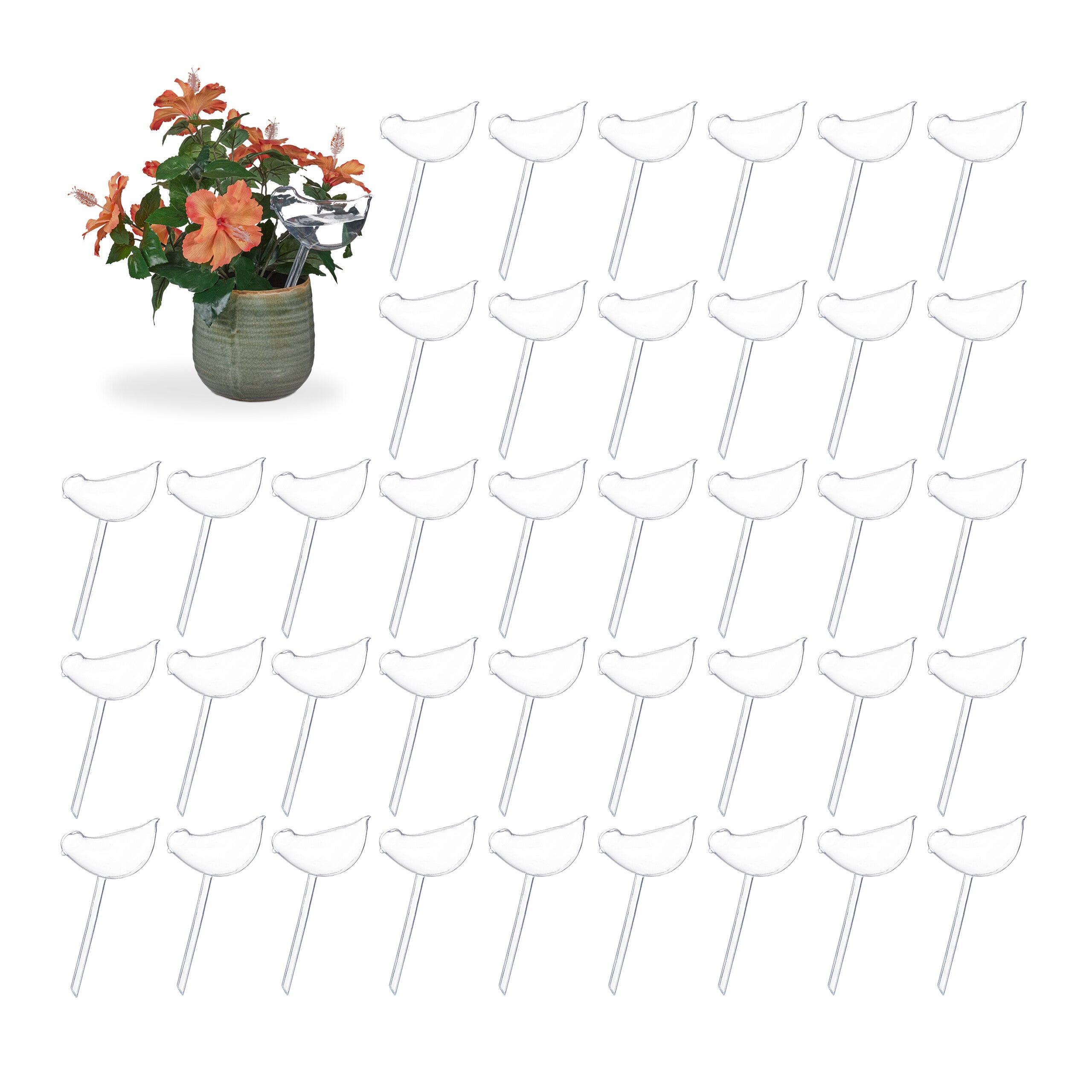Froggy - Set Di 4 Sfere Irrigatrici Per Piante Con Erogatore D'Acqua - Altezza 15 Cm, 140 Ml, Colore Verde - 4