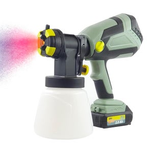 Verniciatore a spruzzo pistola per verniciare a batteria 20V serie MP20V TOLSEN 87334 con batteria litio 20V 2Ah e caricabatteria | Leroy Merlin