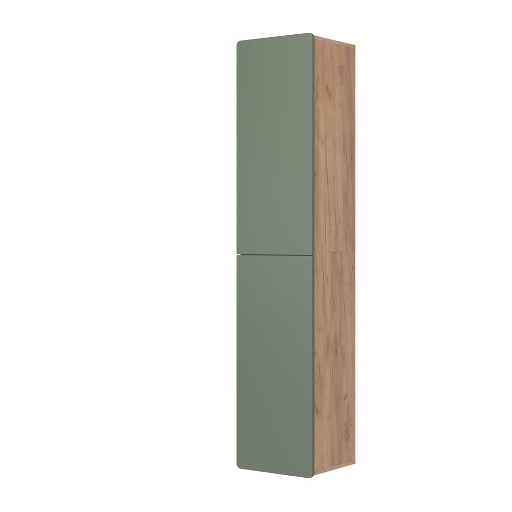 Vicco Wysokie szafki Izan, Zielony/złoty dąb, 36.6 x 171.6 cm