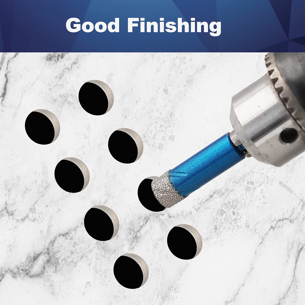 Forets Mèches Diamant Carrelage 6/6/8/10+6mm - BRSCHNITT Foret Céramique pour Porcelaine,Céramique, Granit,Carrelage（5 Pièces） - 4