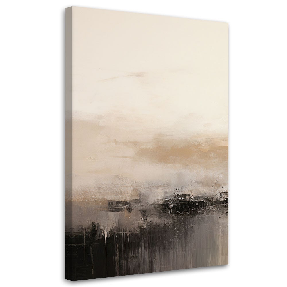 Obraz na płótnie, Abstrakcja Lofty Beżowy 70x100