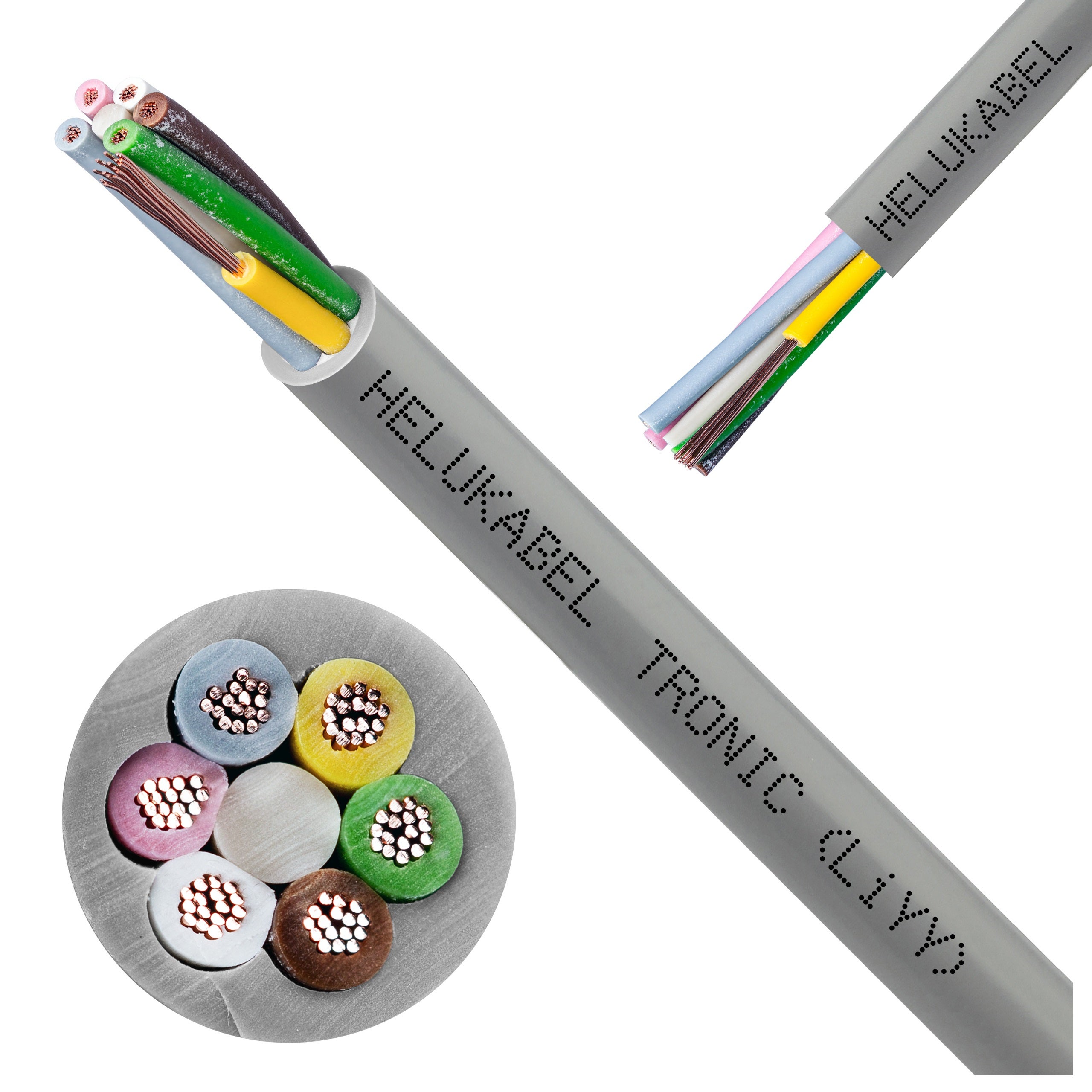Kabel sterowniczy TRONIC LIYY 6x0,14mm2 szary 350V olejoodporny linka Helukabel 100m
